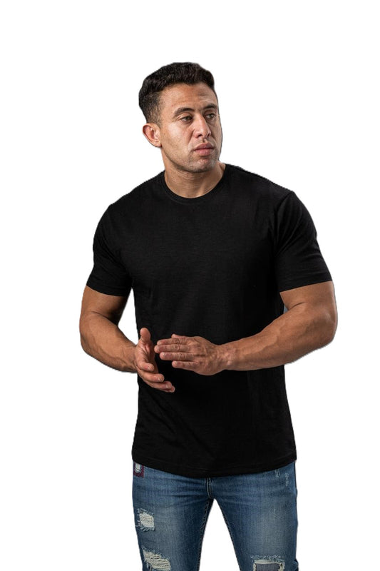 Fitted Tee Short Sleeve 100% Egyptian Cotton Crew Neck T-Shirt
