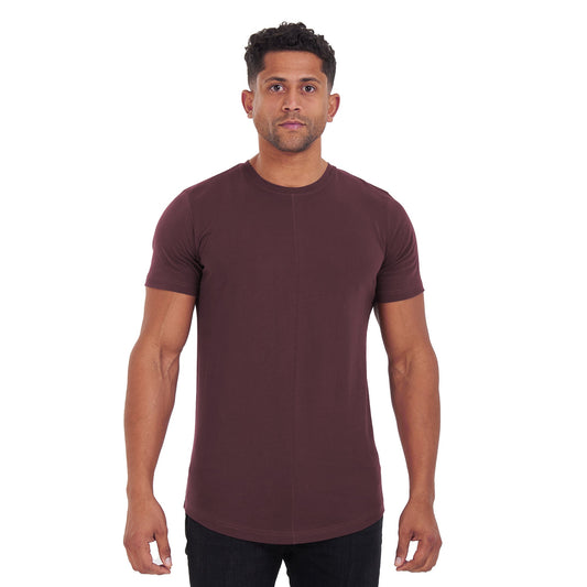 تي شيرت أسود بأوتار منحنية