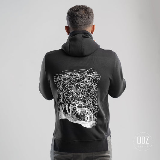 Mind Explosion Cropped Sides Hoodie