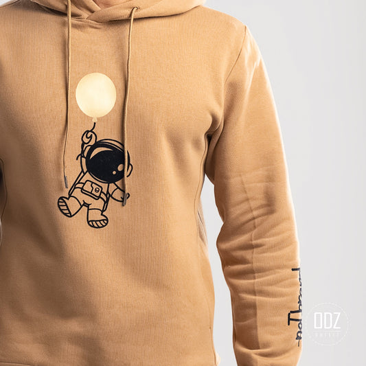 Astronaut Balloon Cropped Sides Hoodie